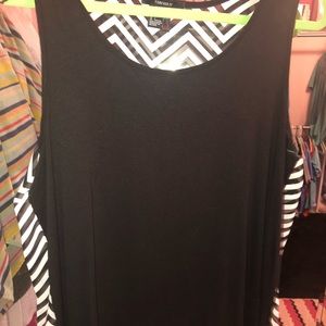 Tank with black and white back